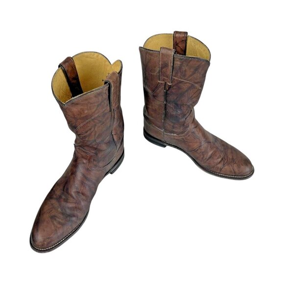 JUSTIN Boots Men\'s 9.5 Roper 3162 Jackson Deerlite Cowboy Western Leather main image 11